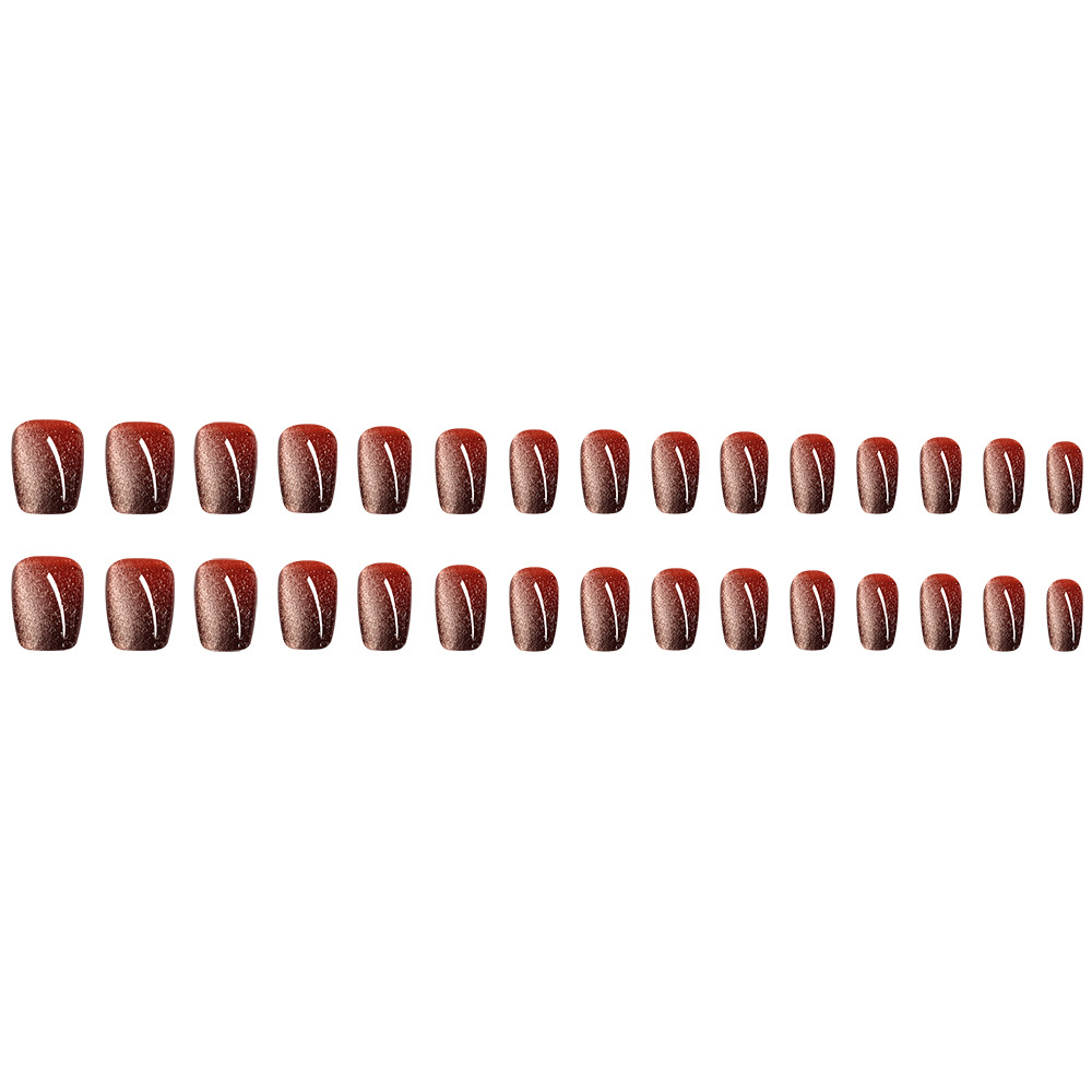 Comercio exterior té marrón ojo de gato corto para usar el sistema de color de uñas Meilade blanquear y transparente manicuras de uñas cortas