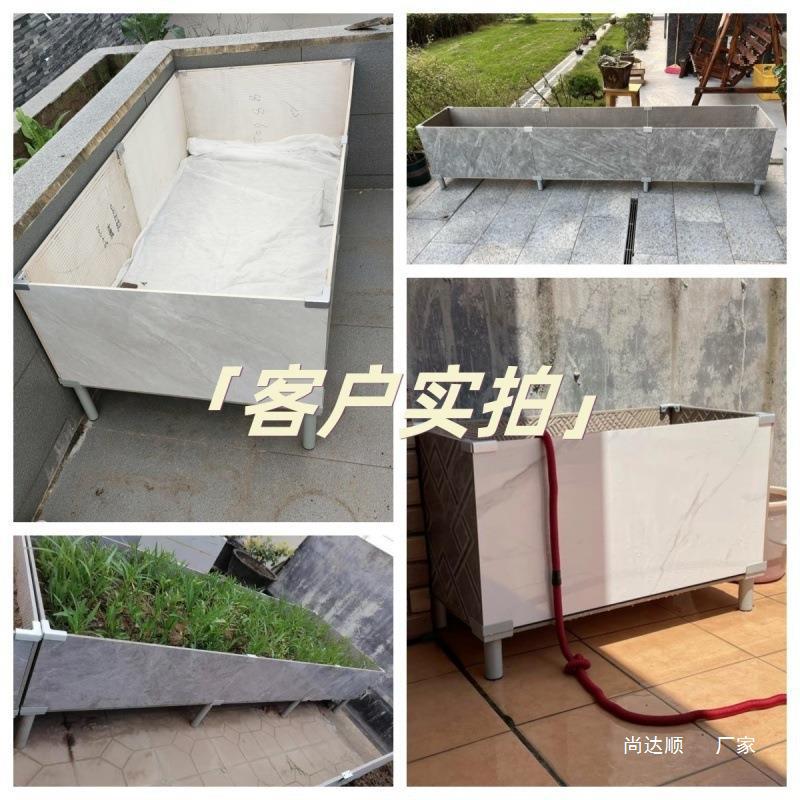 拼接件卡花盆花箱转角铝合金夹子固种植箱架空瓷砖底座卡扣件