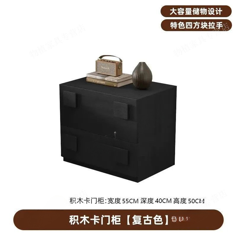 中古风实木卡门柜组合模块复古斗柜沙发边柜卧室客厅储物柜电视柜|undefined