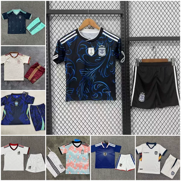2627 World Cup Children's Set National Team Football Uniforms for Germany, Belgium, Argentina, Brazil, Peru, and Spain