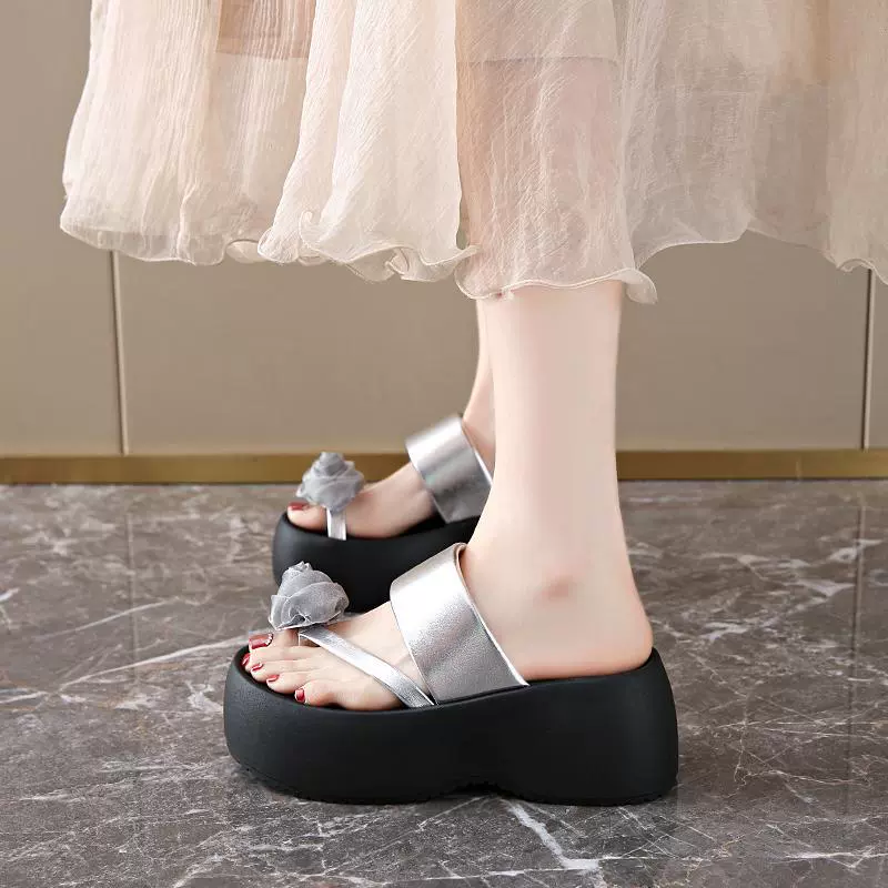 Женские сандалии Four Seasons New Roman на толстой подошве, высококачественные универсальные простые женские тапочки