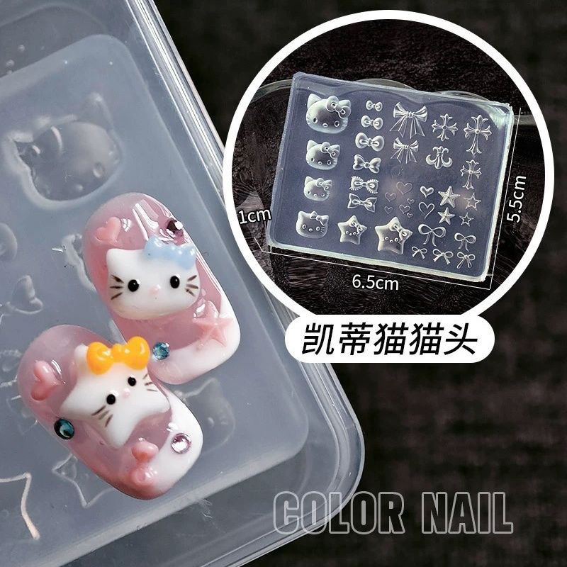 ミラーマニキュアリボンラブリボンハート型クリスタル接着剤モールド diy ジュエリーペンダントシリコーンモールド|undefined
