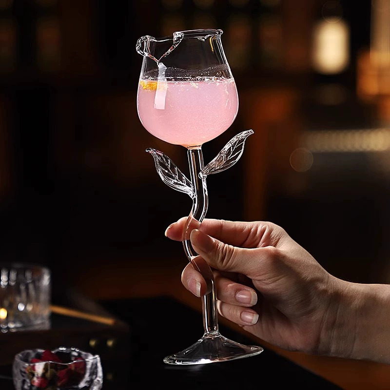 Creative cocktail high quality wineglass, glass, flowered