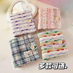Fabric Mini Loose-Leaf Notebook for Girls, Good-Looking Hand Ledger, Portable Notebook, Student Thickened Notepad