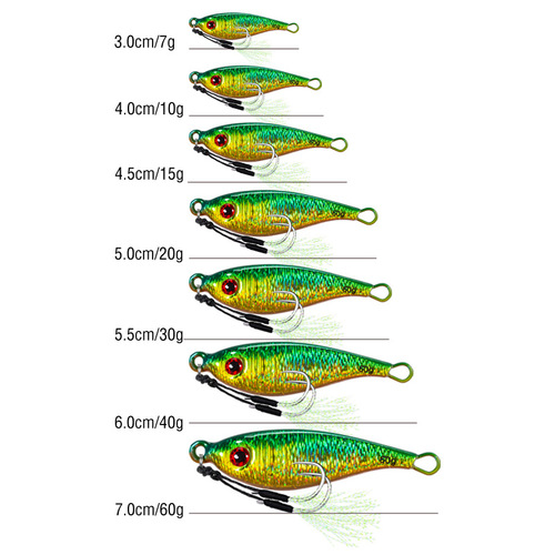 Long-range cast, slow-shaking iron plate, luminous big-head lead fish, double hook, shore cast, sea fishing, fake bait, lure bait, cross-border bait