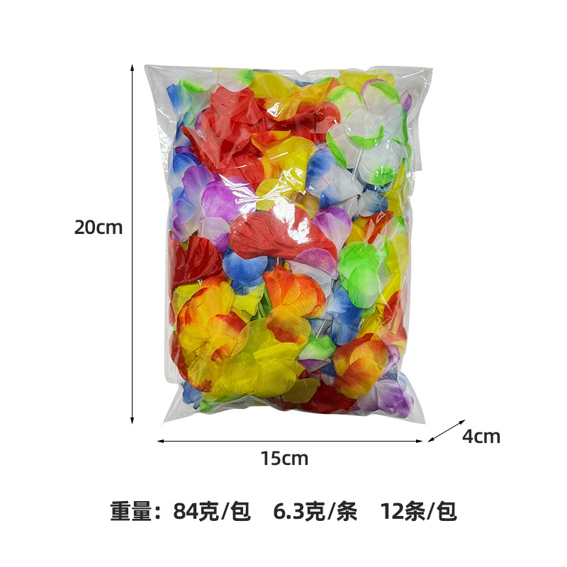 24 pares de guirnaldas de tela de poliéster hawaiana de color guirnalda multicolor de color de 6,5 cm de largo de 96 cm de diámetro