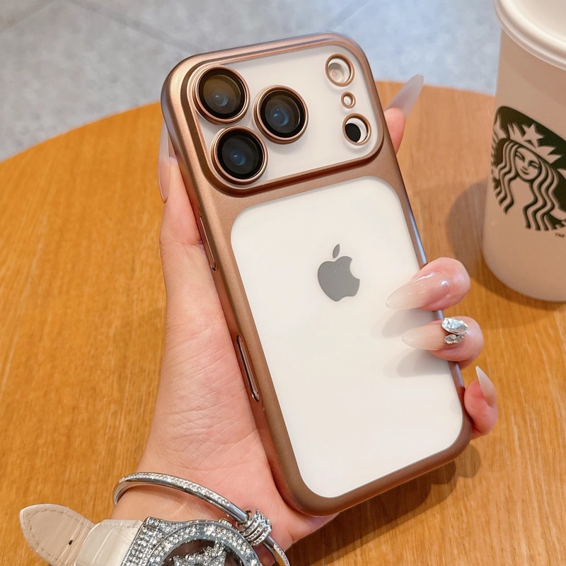 适用苹果17promax手机壳自带镜头膜电镀磨砂 iPhone17Air防摔硬套|undefined