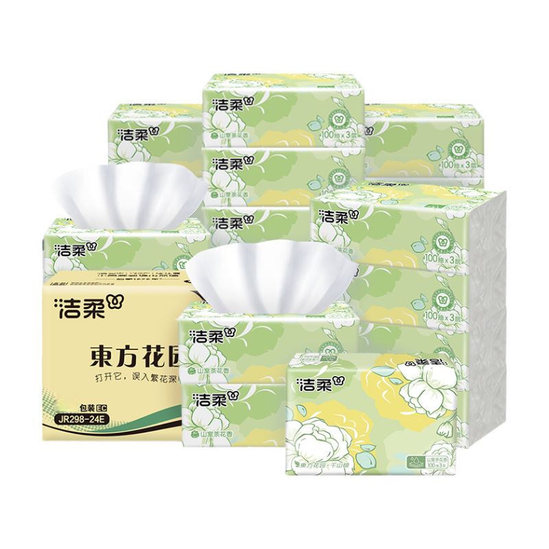 Jierou Shanshi Camellia ティッシュペーパー 100 ティッシュペーパー家庭用フェイシャルティッシュ大パック大箱バッチナプキントイレットペーパー|undefined