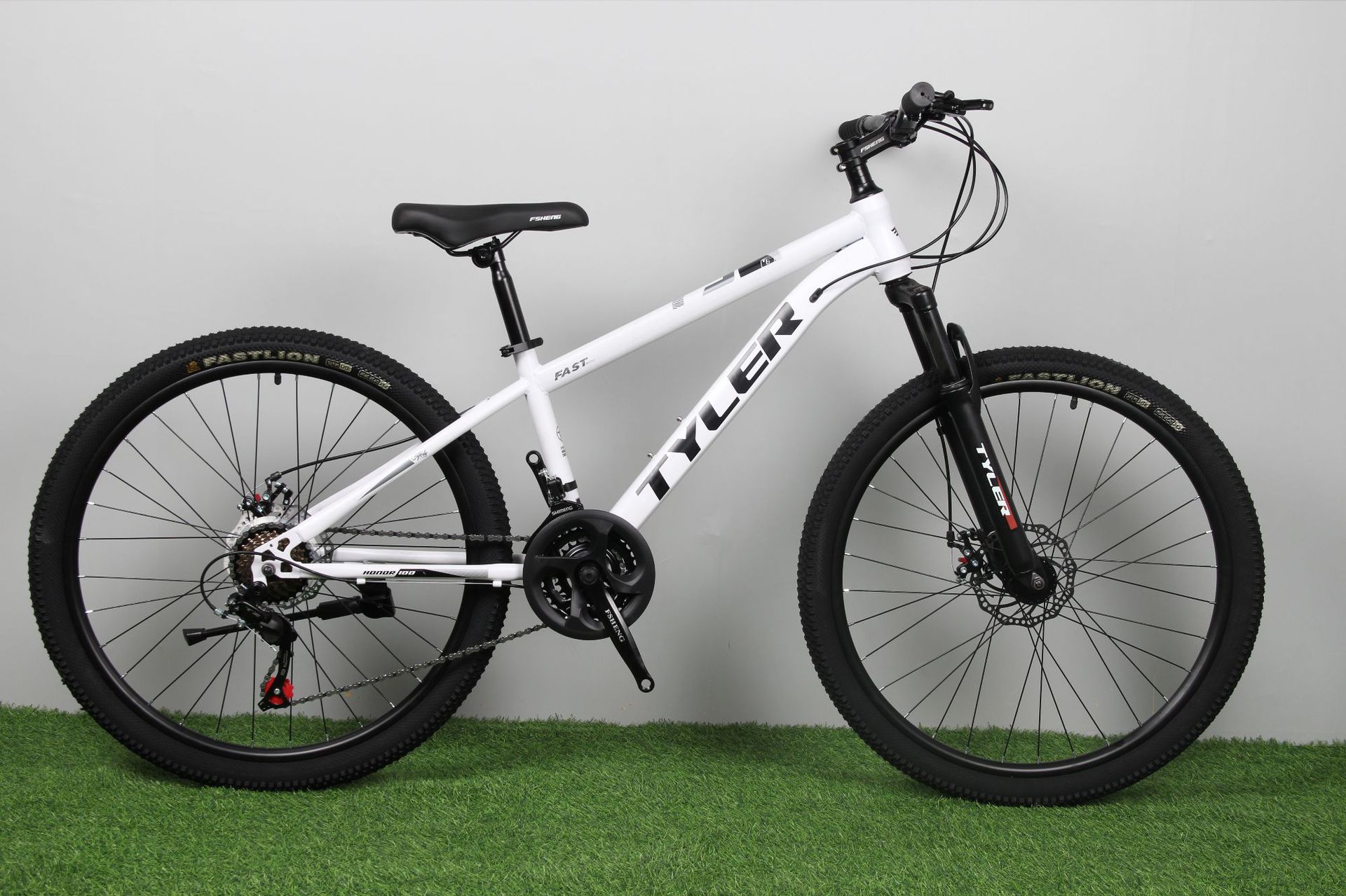 TYLER Cross-border de 24 pulgadas con doble freno de disco, bicicleta de montaña de 26 pulgadas, bicicleta de montaña todoterreno de 21 velocidades