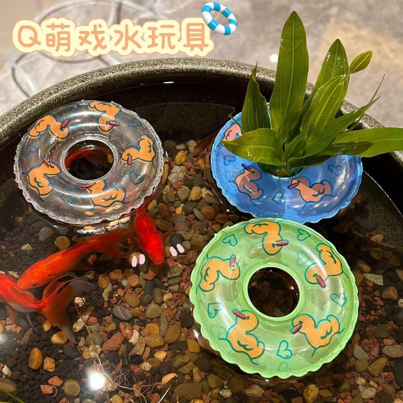 Mini anillo de natación juguetes de baño en el agua tortuga flotante juega agua pequeña tortuga amarilla mascota hidroponía anillo de natación carne
