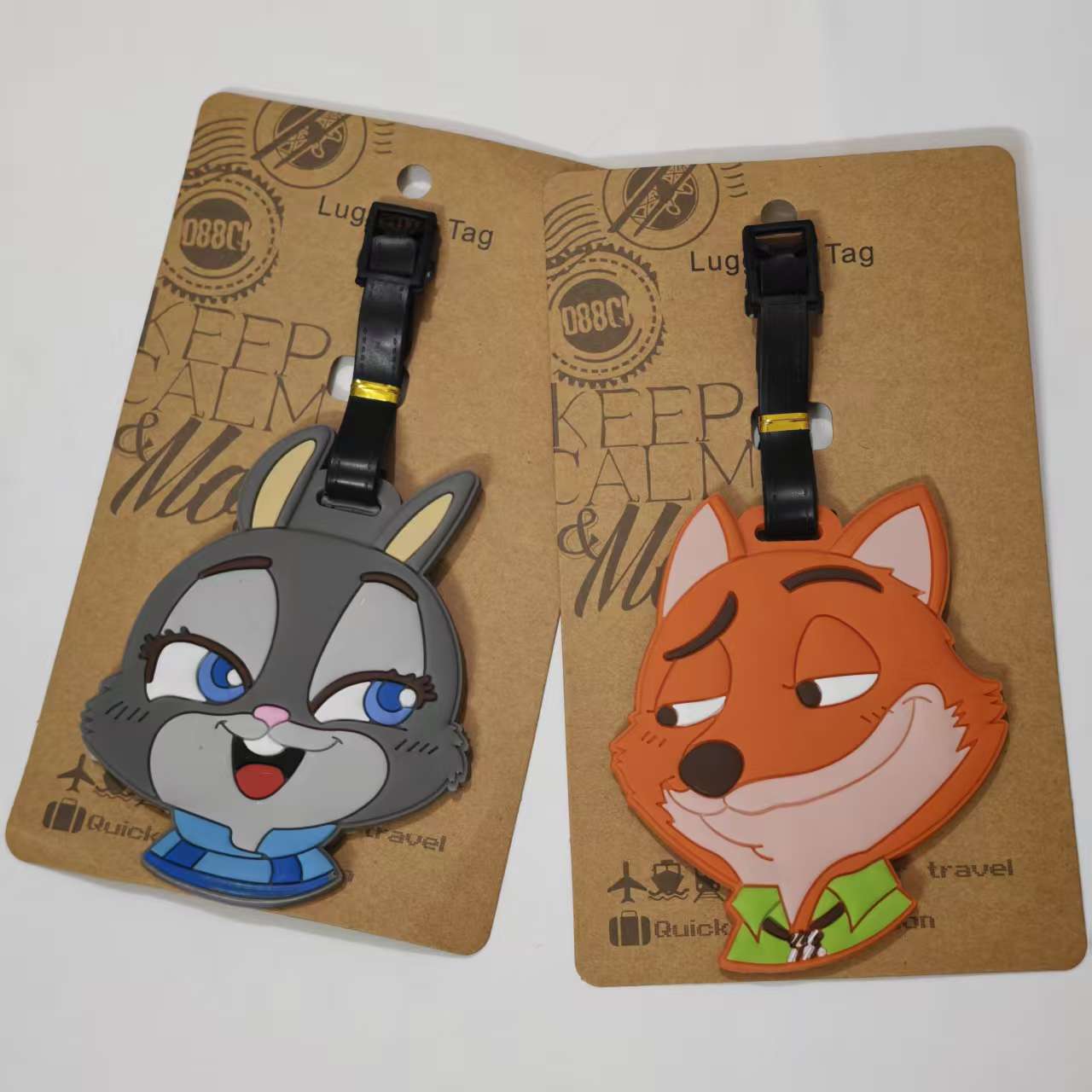 Zootopia Themed Luggage Tags Judy the Sloth Rabbit Police Officer Luggage Identification Small Pendant