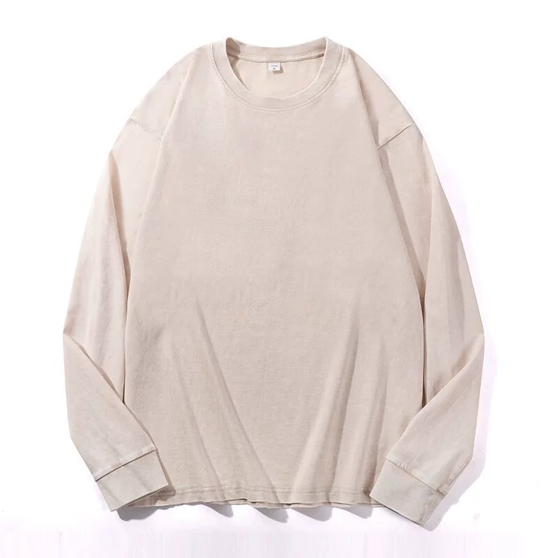 Лонгслив из хлопка, европейский стиль, плотность 230 г, размеры M–XXXL