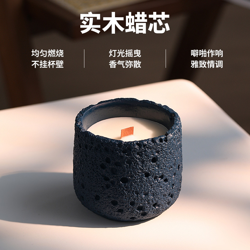 隕石粗セメントアロマキャンドル高級感プレゼント誕生日お土産高颜値飾りプレゼント置物|undefined