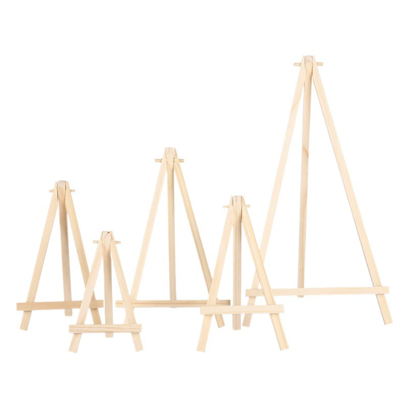 Мини-мольберт-подставка для рисования, держатель для фотографий, подставка для телефона, подставка для произведений искусства, натуральный деревянный штатив