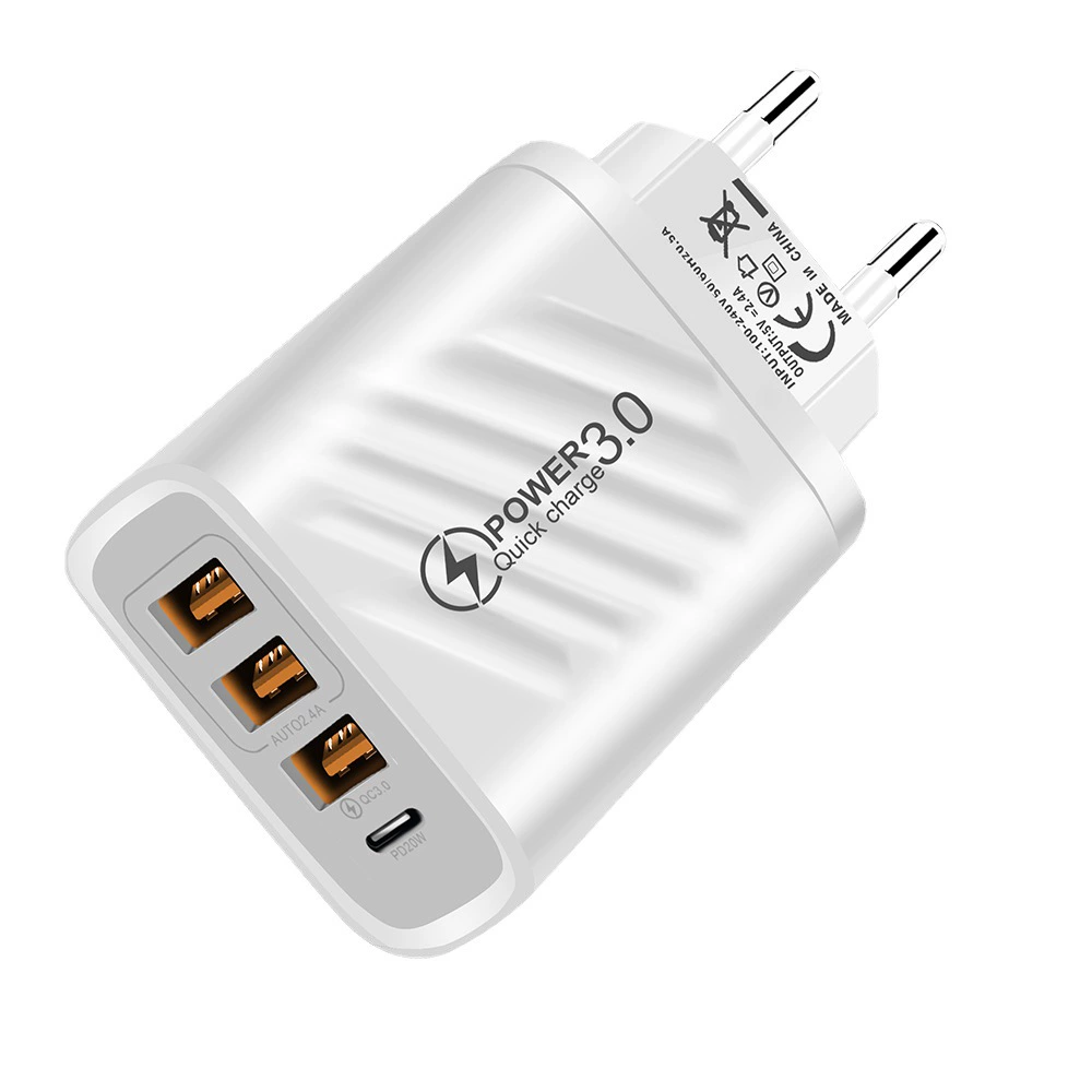 3USB+PD зарядное устройство PD источник быстрого зарядки для мобильного телефона адаптер многотрожный A+C 3A европейская и американская сертификация прямой зарядки