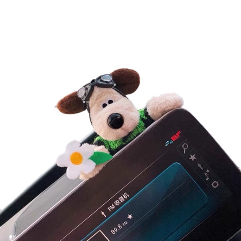 Perro piloto, decoración de coche, decoración, pantalla de control central, coche, coche, coche, muñeca, muñeca