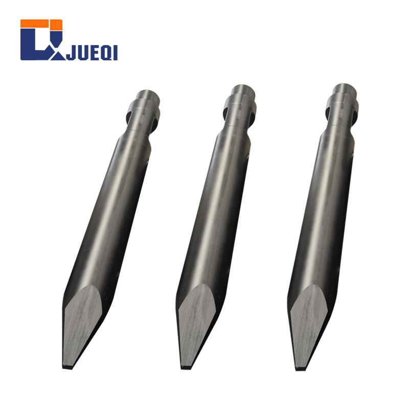 Beilite 200 Crushing Hammer Drill Rod, Forged Mining Wear-Resistant Steel Drill Rod, Round Open-Type Excavator Hammer Drill Rod