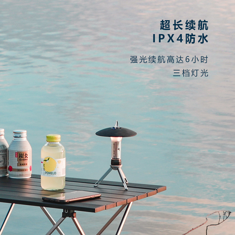 Cross-border multifuncional retro camping nuevo USB cargado led carpa al aire libre lámpara de caballo lámpara de mano equipo de camping lámpara