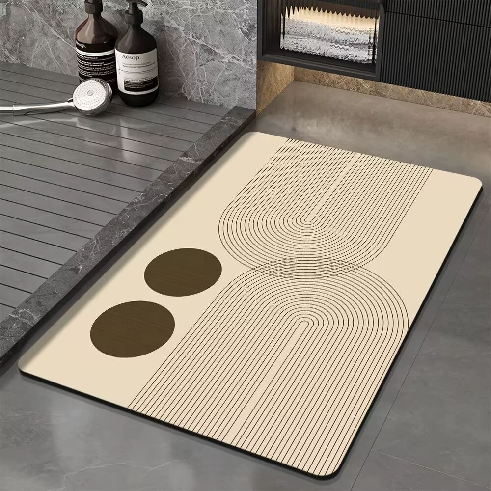 Легкий экстравагантный диатомовый коврик для пола для домашнего использования в японском стиле минималистский коврик для ванной комнаты