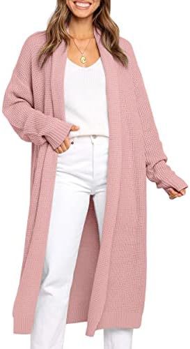 現物卸売りアマゾンの爆発的な女性の超ゆるいニットの太い前のセーターのコートにポケットがついている|undefined