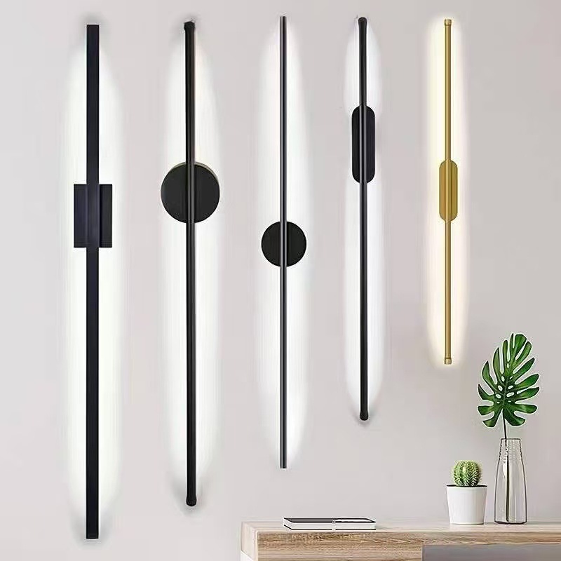 Lámpara de pared larga transfronteriza LED control remoto sin cableado lámpara de pared magnética sala de estar dormitorio cabeza de cama pasillo lámpara de pared al por mayor