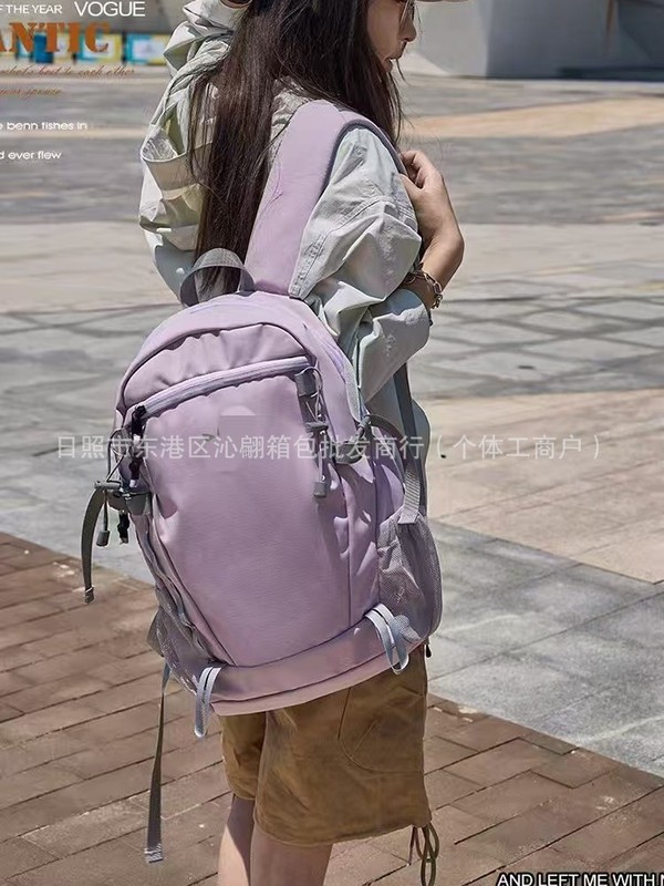 大容量便携出行旅行包休闲百搭轻便运动背包新款印花字母双肩包包|undefined