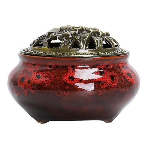 Ceramic incense burner sandalwood incense burner porcelain with kiln change blue incense burner ice crack celadon incense burner pagoda incense mosquito incense burner small incense burner wholesale