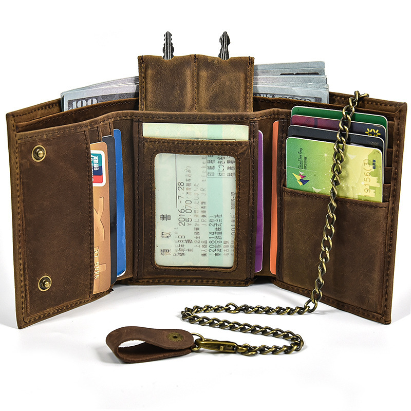 Genuine Leather Wallet for Men, Crazy Horse Leather Coin Purse with Multiple Card Slots and Keychain, 70% off Genuine Leather Crossbody Bag for Men Genuine Leather Wallet for Men, Crazy Horse Leather Coin Purse with Multiple Card Slots and Keychain, 70% off Genuine Leather Crossbody Bag for Men