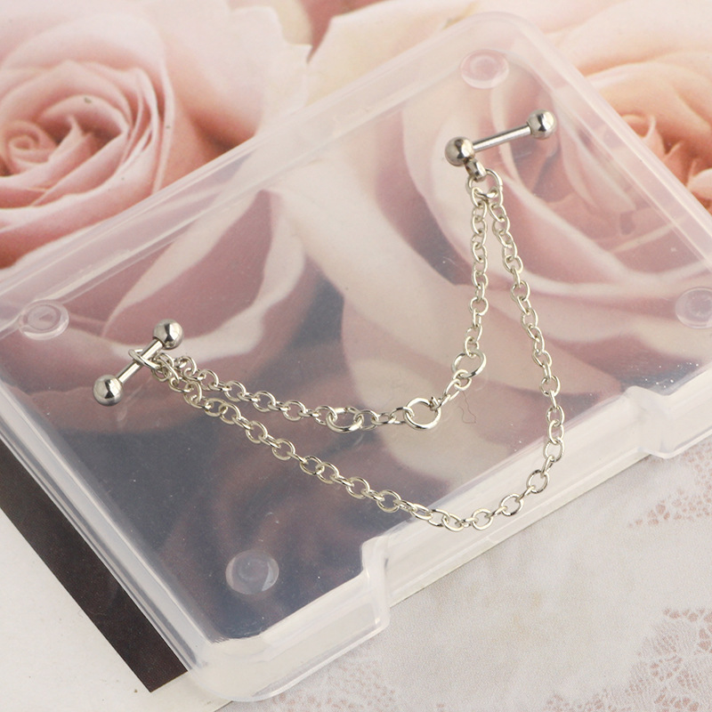 Star Moon 316L Surgical Steel Ear Bone Piercing Stud - Rose Gold - Freshly Released detail image 8