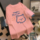 chubby girl Top Women's Chic Loose All-match Khachi Girlfriend T-shirt Instagram Style plus size oversize Short-sleeved Summer