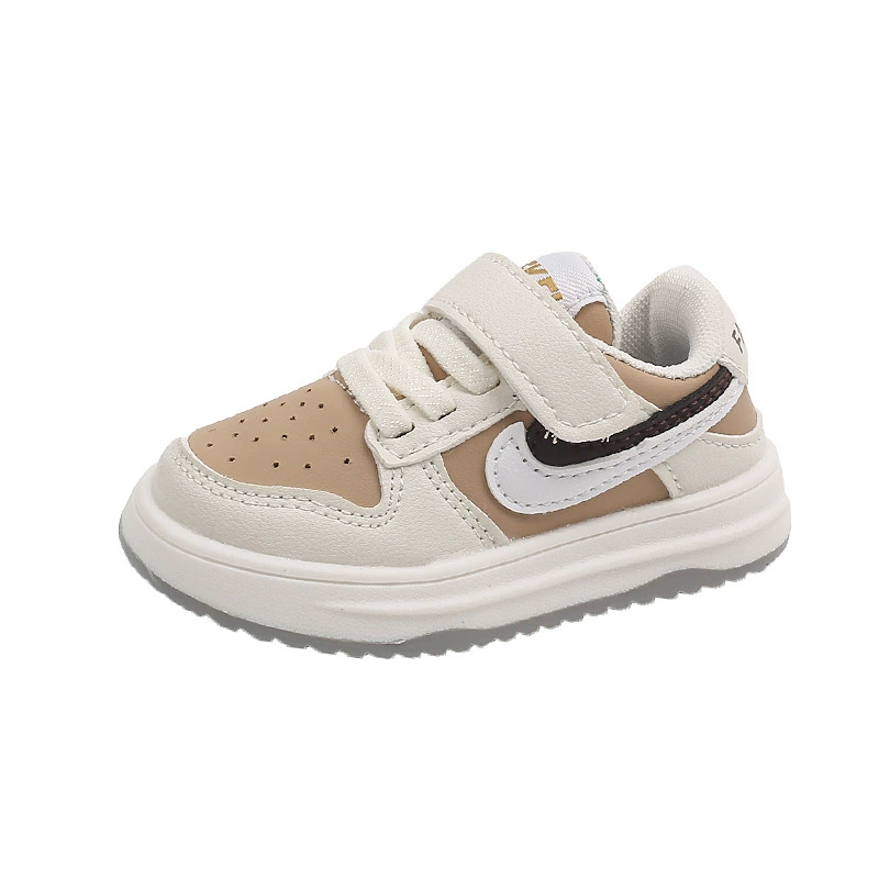 Children's sports shoes, cute white shoes for early age, 2023, autumn, soft sole