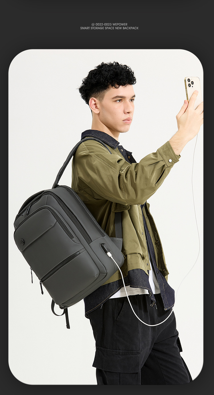 WEPOWER's new multi-functional business commuting computer backpack with USB and a large-capacity men's backpack undefined