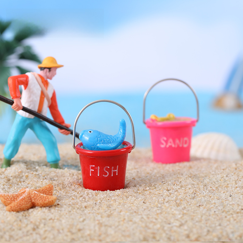 Moss micro -landscape ornament beach bucket seascape ornament DIY…