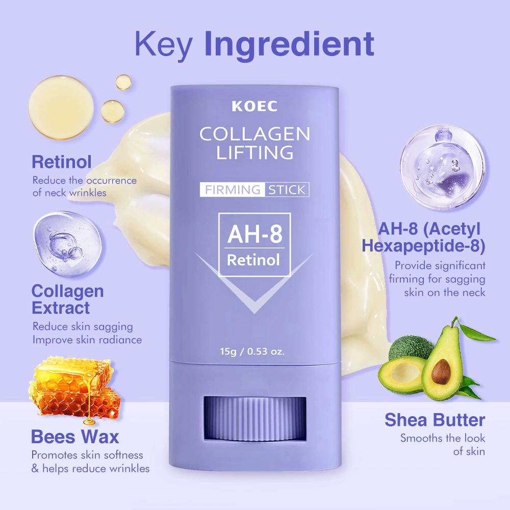 Стик для шеи Collagen Neck Stick KOEC AH-8 Retinol, увлажнение и лифтинг, 15 г