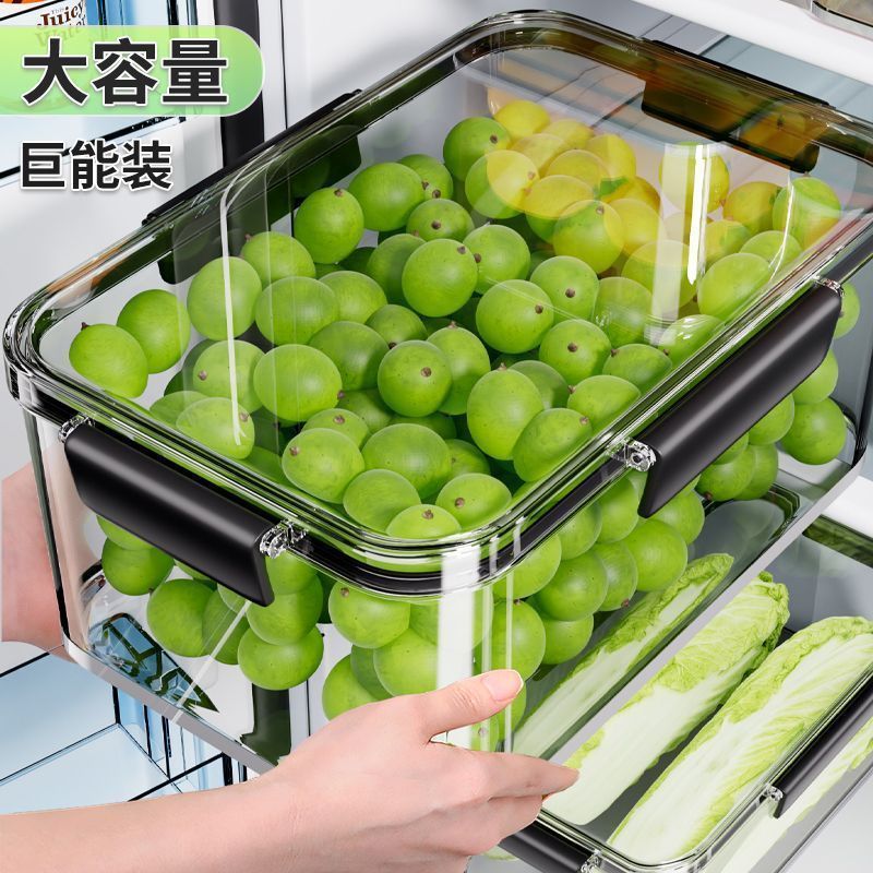 收纳盒食品级大容量密封保鲜盒冷冻水果整理盒专用泡菜盒|undefined