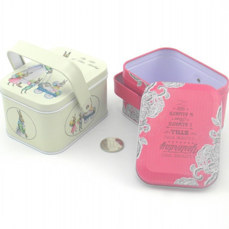 小手挽罐 饼干手提铁盒 儿童玩具礼品收纳铁盒厂家  制罐厂家