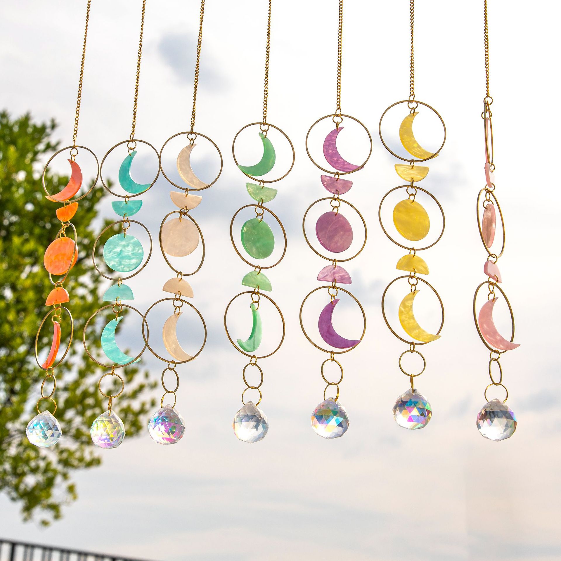 Pastoral Moon Artificial Crystal Wind Chime display picture 2