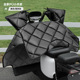 Pu lambskin-[neck scarf + widened side wings] black
