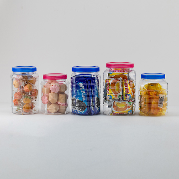 实宝厂家批塑料圆型密封盒食品PP带盖子五谷粗粮豆子杂粮储物罐子