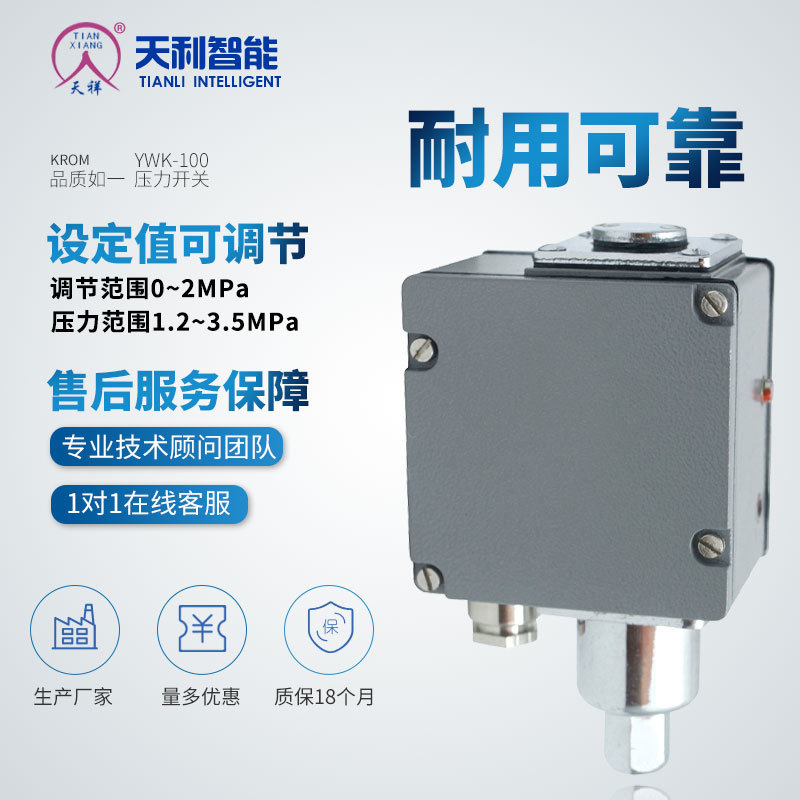 YWK-100压力开关 压力控制器 常州天利生产厂家