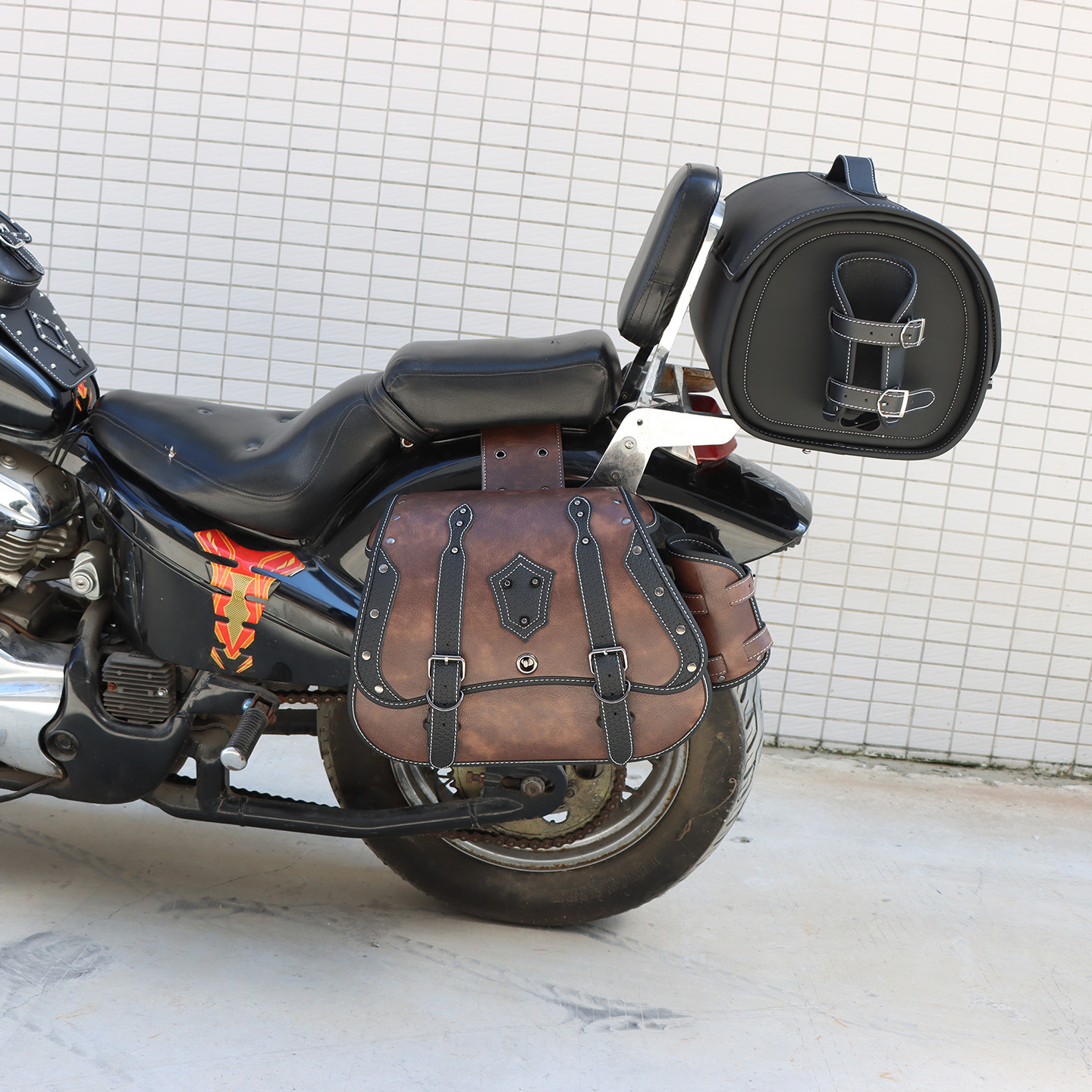 Hot-Selling Foreign Trade European and American Punk Style Motorcycle Bag Harley Motorcycle Outdoor Riding Side Bag Modification Equipment