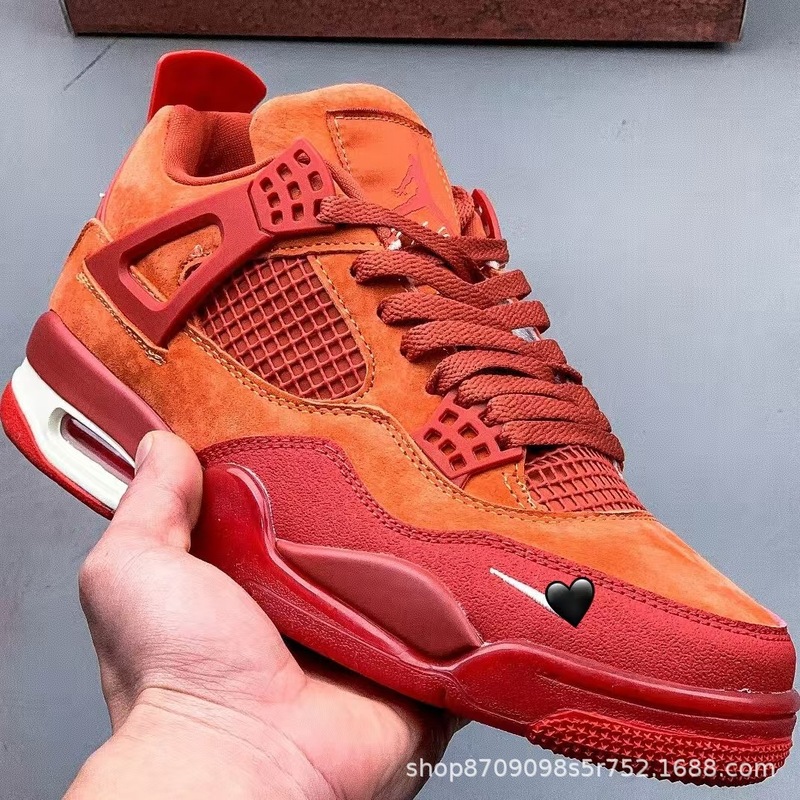 莆田純正 AJ4 ミッドトップレトロカジュアルスポーツ文化バスケットボールシューズメッシュ通気性エアクッションクッション性スポーツシューズ|undefined