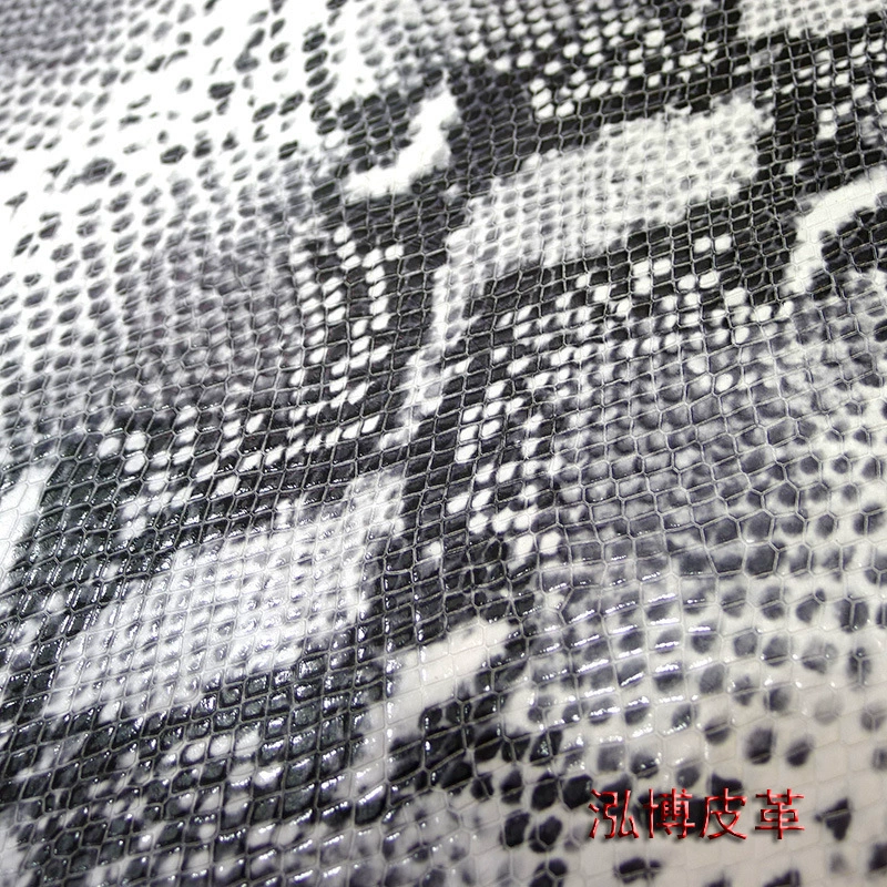 [Small wholesale two-layer python pattern] Python pattern genuine leather fabric, handbags, luggage, leather goods, genuine leather fabric