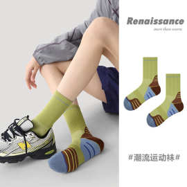 Renaissance羽毛球袜专业毛巾底袜子女跑步篮球袜吸汗透气骑行袜
