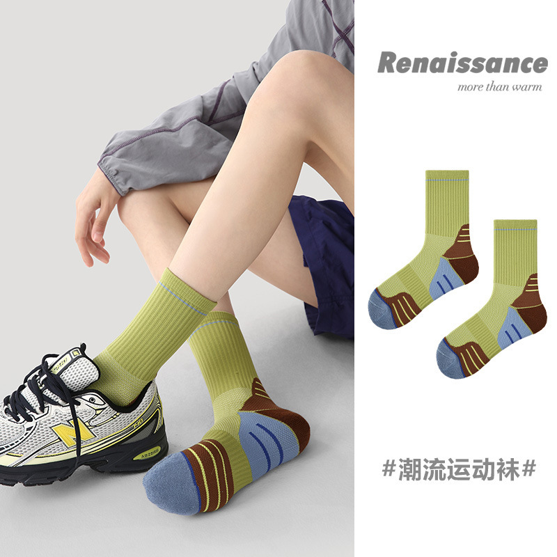 Renaissance Badminton Socks Professional Towel Bottom Socks Women's Running Basketball Socks Sweat-Absorbent Breathable Cycling Socks