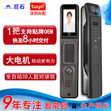 跨境涂鸦智能锁 指纹密码锁入户门 3d人脸识别智能指纹锁入户门