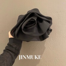 JINMUKE韩国进口发饰头饰绢纱玫瑰花手工气质夸张发夹横夹新品