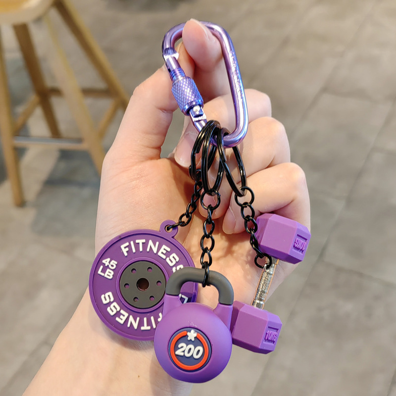 Fitness Dumbbell Kettlebell Keychain High-Value Sports Equipment Dumbbell Disc Lock Buckle Men's and Women's Pendant Bag Pendant Gift Fitness Dumbbell Kettlebell Keychain High-Value Sports Equipment Dumbbell Disc Lock Buckle Men's and Women's Pendant Bag Pendant Gift