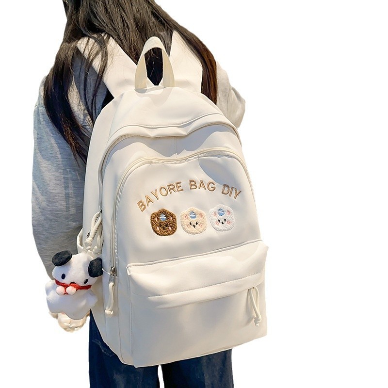 日系insかわいい熊学院風ランドセル女性レトロ少女ソフト妹リュックサック高校中学生カバン|undefined