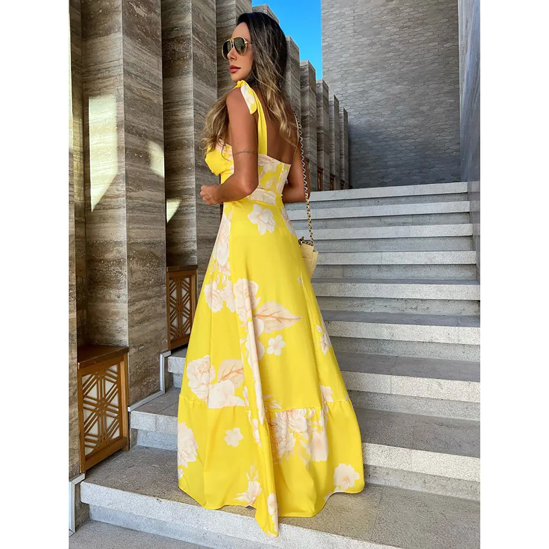 Women's Regular Dress Streetwear Collarless Sleeveless Flower Maxi Long Dress Holiday Daily Beach display picture 2